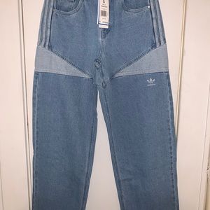 Limited addition Adidas straight leg size small jeans